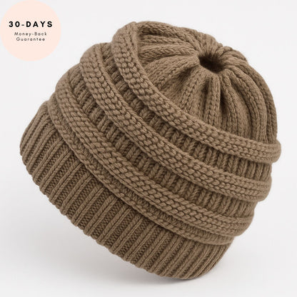 Ponytail Beanie Cap – Stretchy, Stylish & Warm